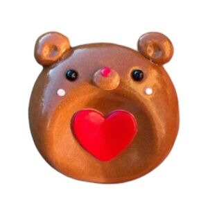 Handmade Valentines Bear Worry Stones